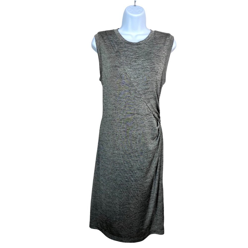 VTG Rampage bodycon Y2K‎ midi dress ruched waist sz L grey
